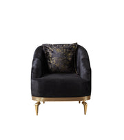Santana Black Velvet Sofa & Loveseat [ETA: 5/16] - Lara FurnitureLiving Room Set