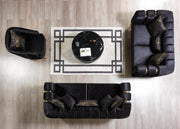 Santana Black Velvet Sofa & Loveseat [ETA: 5/16] - Lara FurnitureLiving Room Set