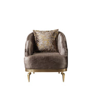 Santana Coffee Velvet Chair - SANTANACOFFEE-CHAIR