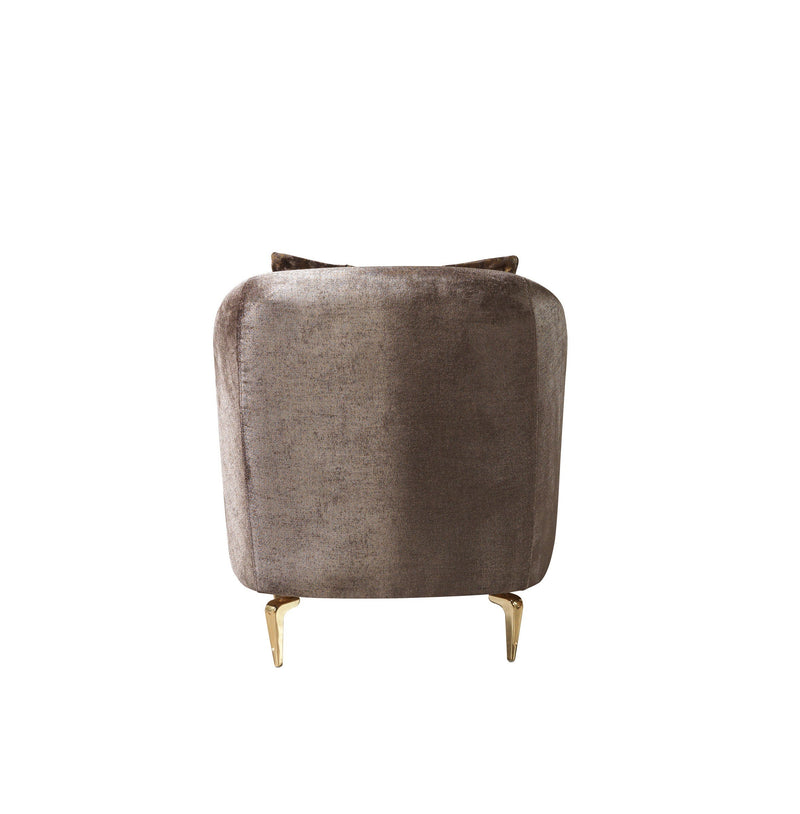 Santana Coffee Velvet Chair - SANTANACOFFEE-CHAIR