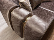 Santana Coffee Velvet Loveseat - SANTANACOFFEE-L