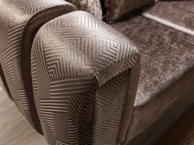 Santana Coffee Velvet Sofa - SANTANACOFFEE-S