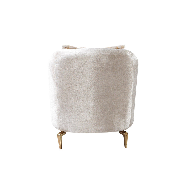 Santana Ivory Velvet Chair - SANTANAIVORY-CHAIR