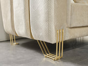 Santana Ivory Velvet Sofa - SANTANAIVORY-S