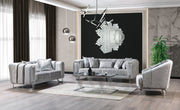 Santana Silver Velvet Chair - SANTANASILVER-CHAIR