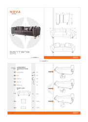 Santana Silver Velvet Sofa & Loveseat - SANTANASILVER-SL