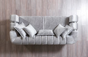 Santana Silver Velvet Sofa & Loveseat - SANTANASILVER-SL
