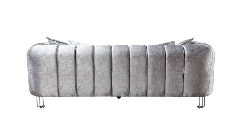 Santana Silver Velvet Sofa - SANTANASILVER-S