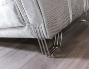 Santana Silver Velvet Sofa - SANTANASILVER-S