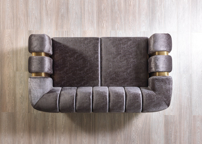 Santana Smoke Velvet Loveseat - SANTANASMOKE-L