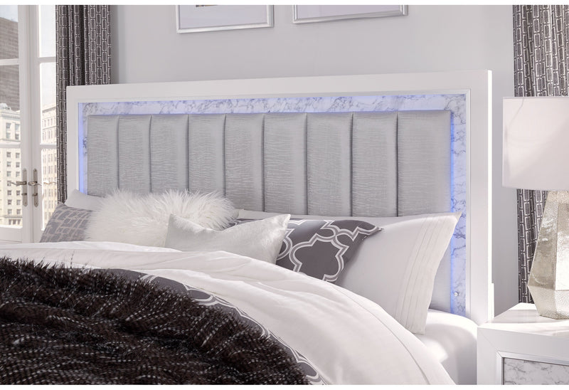 Santorini White Full Bed Group - Lara FurnitureYouth Bedroom Set