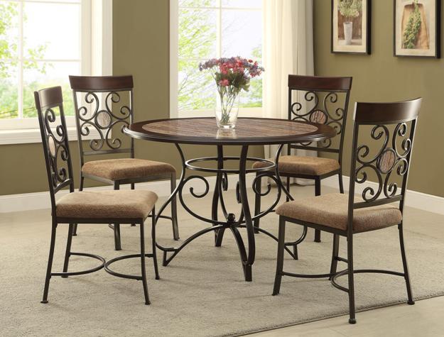 Sarah Brown Round Dining Set - Lara FurnitureDining Room Set