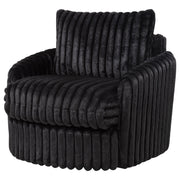 Sarco Corduroy Upholstered Swivel Accent Arm Chair Black - 902542