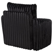 Sarco Corduroy Upholstered Swivel Accent Arm Chair Black - 902542