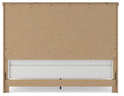 Savonport King Panel Bed, Dresser, Mirror and Chest in White/Brown - PKG025305