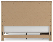 Savonport King Panel Bed with Storageand Dresser in White/Brown - PKG025408