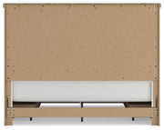 Savonport King Panel Bed with Storageand Dresser in White/Brown - PKG025522