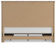 Savonport King Panel Storage Bed and Dresser in White/Brown - PKG025538