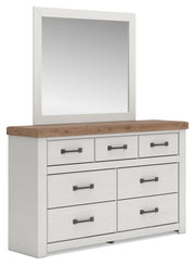 Savonport White/Brown Dresser and Mirror - B4615B1