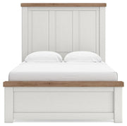 Savonport White/Brown Full Panel Bed - B4615B3