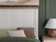 Savonport White/Brown Full Panel Bed - B4615B3