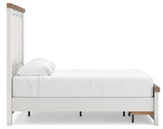 Savonport White/Brown Full Panel Storage Bed - B4615B6