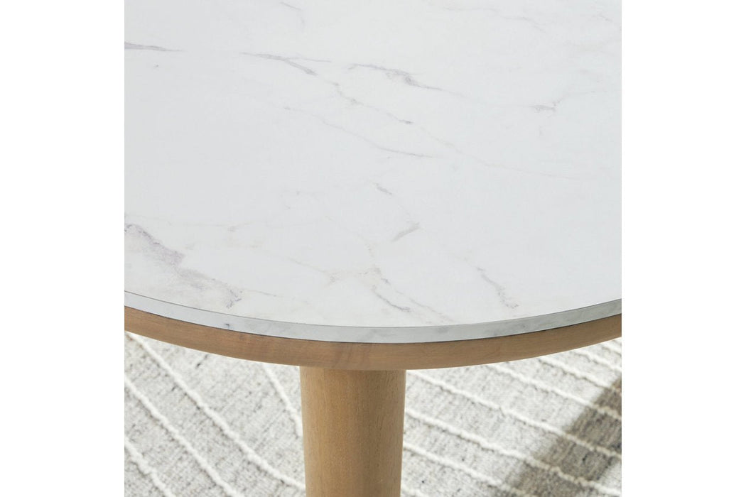 Sawdyn Light Brown Dining Table and 4 Chairs - Gate FurnitureDining Room Set