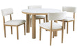 Sawdyn Light Brown Dining Table and 4 Chairs - Gate FurnitureDining Room Set