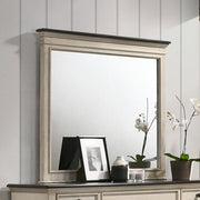 Sawyer Antique White/Brown Mirror - Lara FurnitureMirror