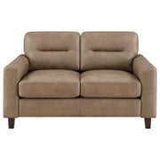 Scotland 2-piece Faux Leather Upholstered Sofa Set Brown - 504667-S2