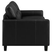 Scotland 3-piece Faux Leather Upholstered Sofa Set Black - 504664-S3