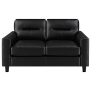 Scotland 3-piece Faux Leather Upholstered Sofa Set Black - 504664-S3