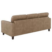 Scotland 3-piece Faux Leather Upholstered Sofa Set Brown - 504667-S3