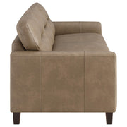 Scotland 3-piece Faux Leather Upholstered Sofa Set Brown - 504667-S3