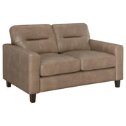 Scotland 3-piece Faux Leather Upholstered Sofa Set Brown - 504667-S3