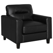 Scotland Faux Leather Upholstered Track Arm Chair Black - 504666