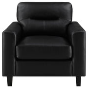 Scotland Faux Leather Upholstered Track Arm Chair Black - 504666