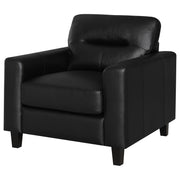 Scotland Faux Leather Upholstered Track Arm Chair Black - 504666