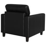 Scotland Faux Leather Upholstered Track Arm Chair Black - 504666