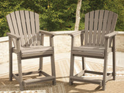 Seacliff Beach Medium Brown Outdoor Counter Height Bar Stool (Set of 2) - PCP228-124