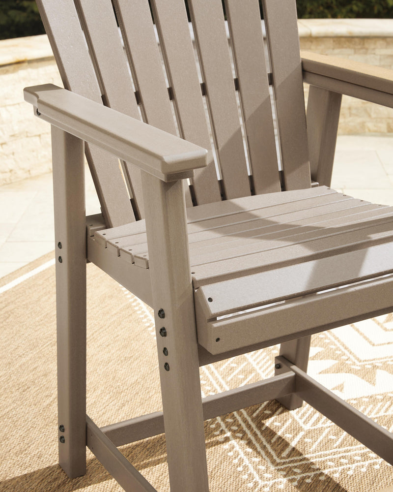 Seacliff Beach Medium Brown Outdoor Counter Height Bar Stool (Set of 2) - PCP228-124