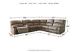 Segburg Driftwood 4 - Piece Power Reclining Sectional - Gate FurniturePower Reclining Sectional