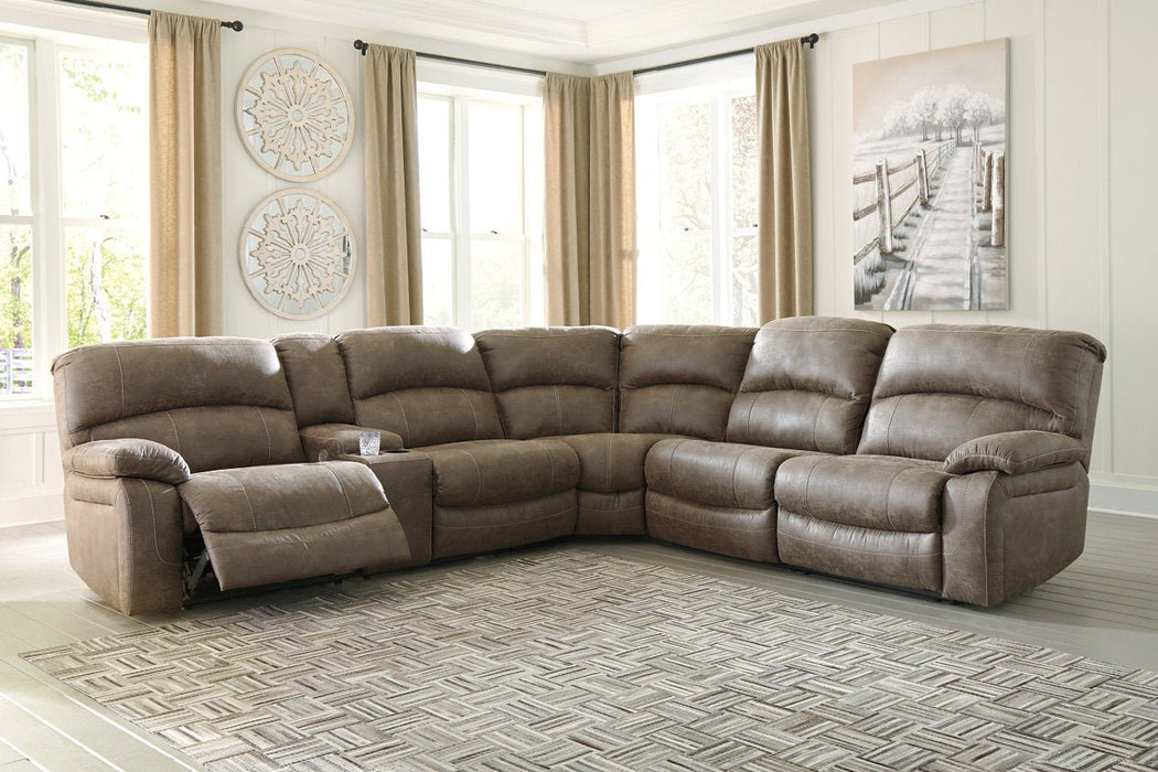 Segburg Driftwood 4 - Piece Power Reclining Sectional - Gate FurniturePower Reclining Sectional