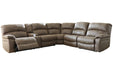 Segburg Driftwood 4 - Piece Power Reclining Sectional - Gate FurniturePower Reclining Sectional