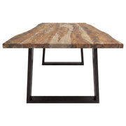Selwyn 80-inch Live Edge Solid Wood Dining Table Light Sheesham - 110421