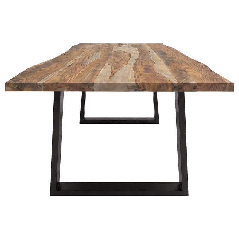 Selwyn 80-inch Live Edge Solid Wood Dining Table Light Sheesham - 110421