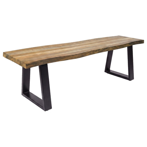 Selwyn Live Edge Solid Wood Dining Bench Light Sheesham - 110423