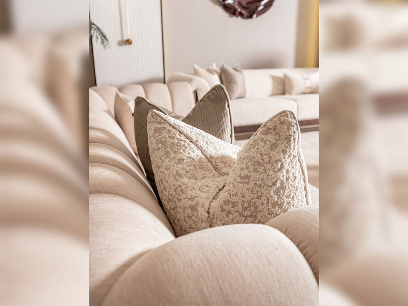 Senato Stationary Four Seat Sofa in Cream - 200-GAB-SEN-4