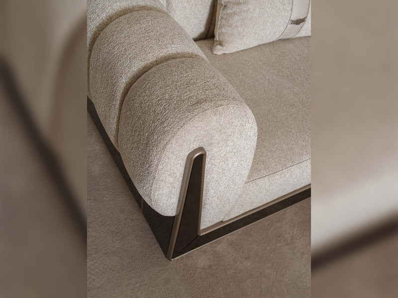 Senato Stationary Four Seat Sofa in Cream - 200-GAB-SEN-4
