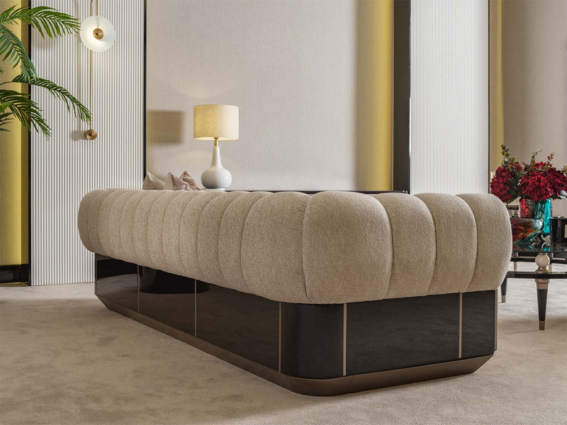 Senato Stationary Four Seater Lux Sofa in Cream - 200-GAB-SEN-4L